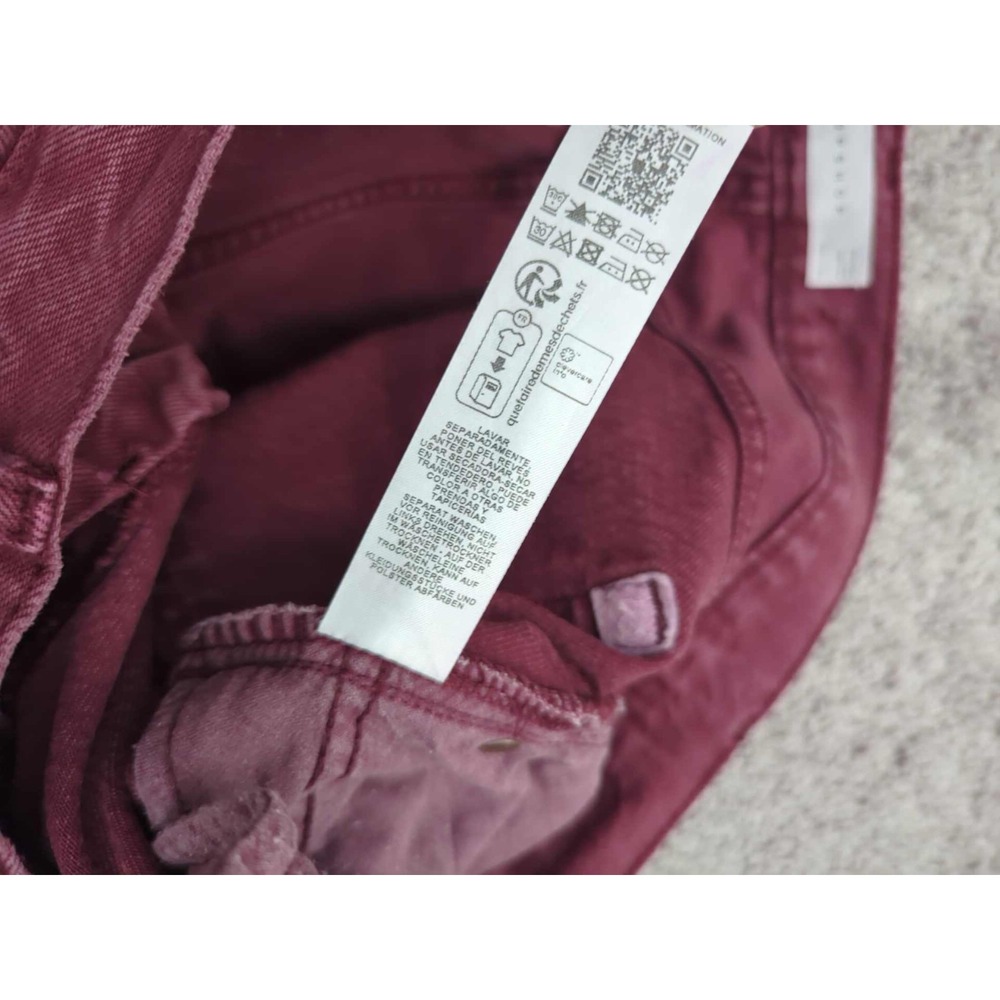 Topshop‎ Jeans Womens 30x27 Red Denim High Rise Straight Leg 90s Retro Classic - Picture 4 of 9